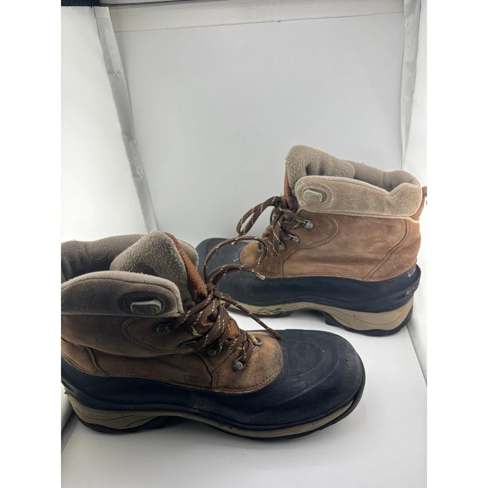 The North Face Mens Waterproof Winter Snow Boots Brown Suede Size 11 N-3343